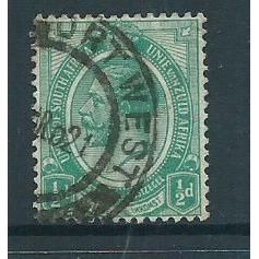 south africa stamps sg3b sg 3b fu blue green