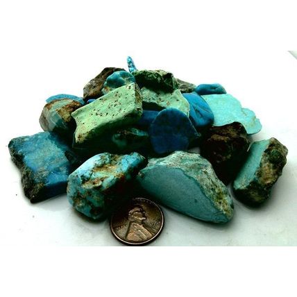 Arizona Turquoise Gemstone Carving Cabbing Rough Lot 3