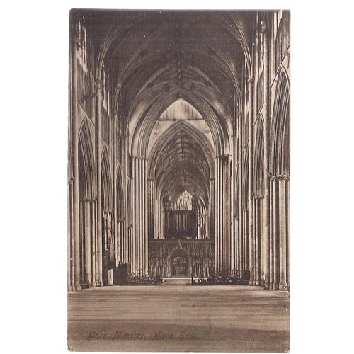 YORK MINSTER, Nave east unused postcard c.1880 F. Frith & Co no 18405 #