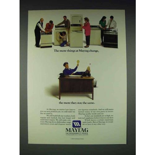 1986 Maytag Appliances Ad - The More Things Change