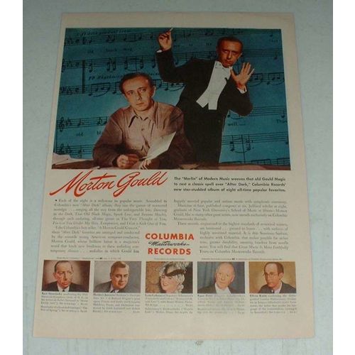 Vintage Columbia Records Ad w/ Morton Gould