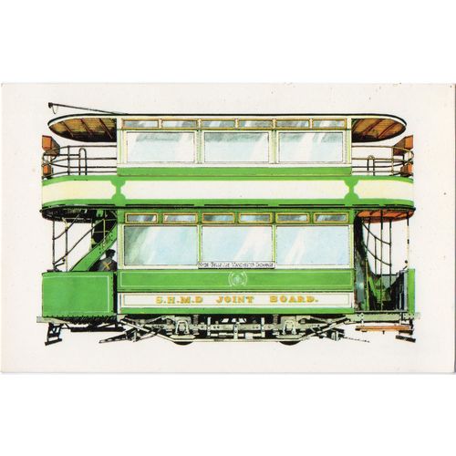 Greater Manchester Transport Postcard Double Decker Tramcar Stalybridge Hyde...