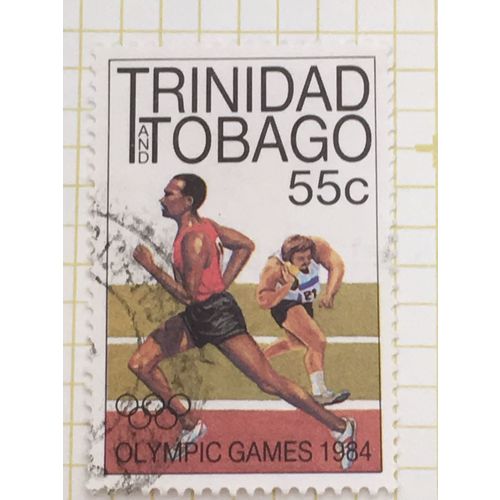 Trinidad & Tobago 1984 LA Olympics 55c Track Field Used SG 657 Sc 413 stamp