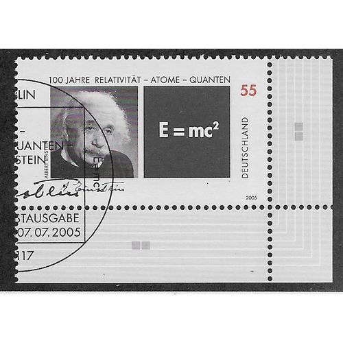 GER 2005 55c 'EINSTEIN' (CORNER MARGIN) FINE USED (EBID53-987)