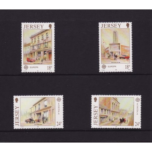 1990 Jersey, Europa, Post Office Buildings, NH Mint Set of Stamps SG 517-20