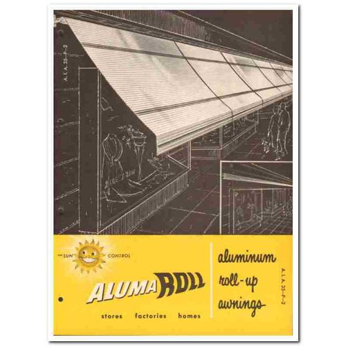 ALUMAROLL AWNING COMPANY 1958 Sun Control roll-up vintage catalog