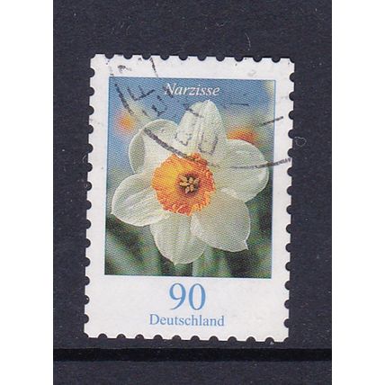 GERMANY 2005 FLOWERS 90c NARCISSUS SELF-ADHESIVE USED