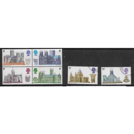 GREAT BRITAIN 1969 CATHEDRALS SET 6 VALS SG 796 / 801 FINE USED#2