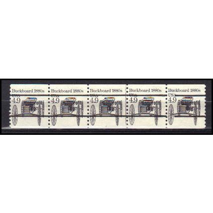 2124a 4.9c Buckboard Fine MNH Dry Gum PNC 1/5 Gap 1R X0332