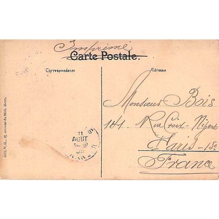 Ostende Nouveau Port Belgium Postcard 1909 used VGC