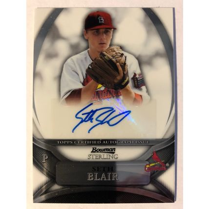 2010 Bowman Sterling Prospect Autographs #BSP-SB Seth Blair