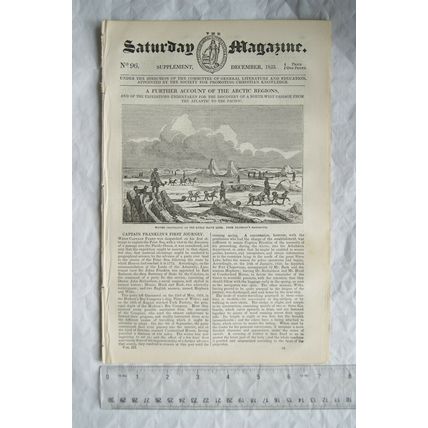 1833 The Saturday Magazine No. 96 The Arctic Regions, NW Passage, expenditions