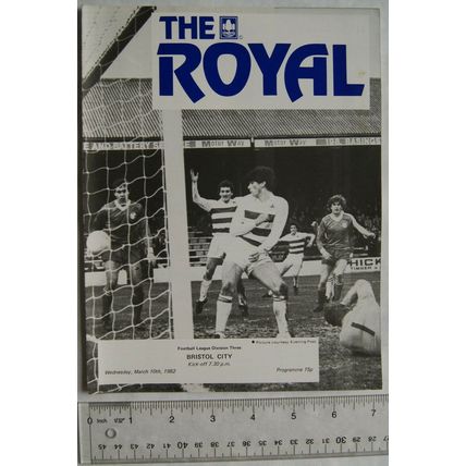 1982 programme Reading v. Bristol City