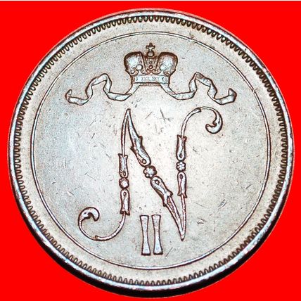 UNUSUAL: FINLAND (russia, the USSR in future)★10 PENCE 1908★LOW START★NO RESERVE