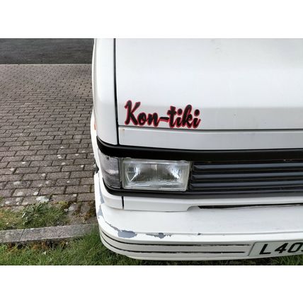 Talbot Express Swift Kon-Tiki Decal, Bonnet Decal Dark Red / Black 26 x 8 cm