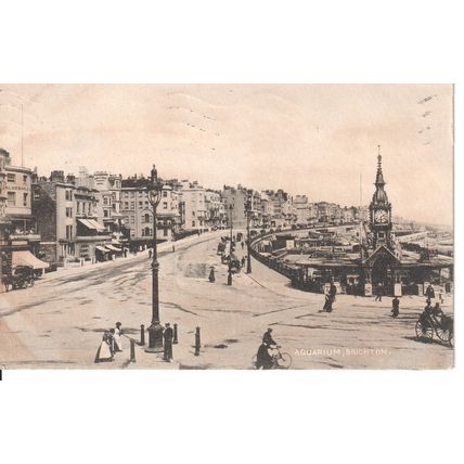 Antique GB Postcard 1917 - Aquarium, Brighton, Sussex