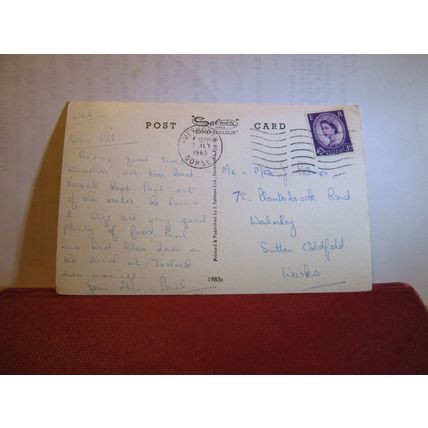 WEYMOUTH HARBOUR, DORSET. used postcard by J. Salmon 1965 pm =