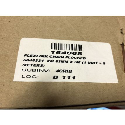 new FLEXLINK 5048331 FLOCKED CHAIN FLOCKED XM, 83mm X 5m,EN