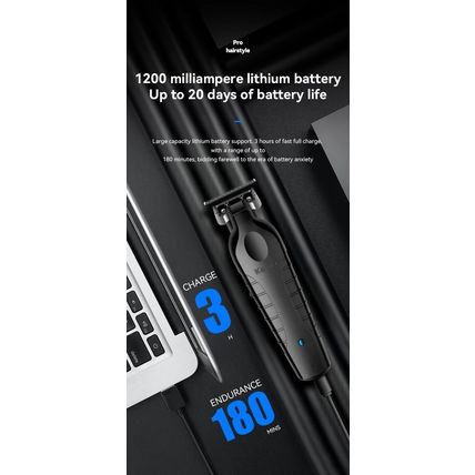 KEMEI Mens Hair Clippers Trimmers 0mm T-Blade Bald Head Beard Trimmer KM-2299