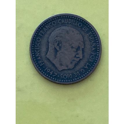 Umlaufmünze Spanien 1 Peseta 1947 im Stern 49