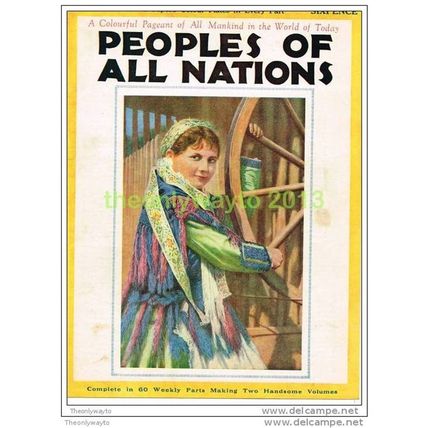 GIRL AT THE WELL, KALOCSA, HUNGARY, BOOK ILLUSTRATION, c1930