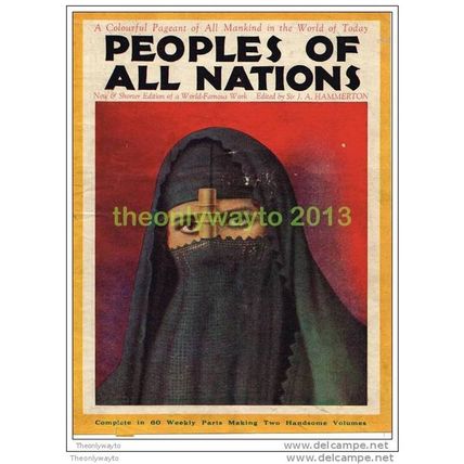 ARAB WOMAN IN BURKA, EGYPT, BOOK ILLUSTRATION, c1930