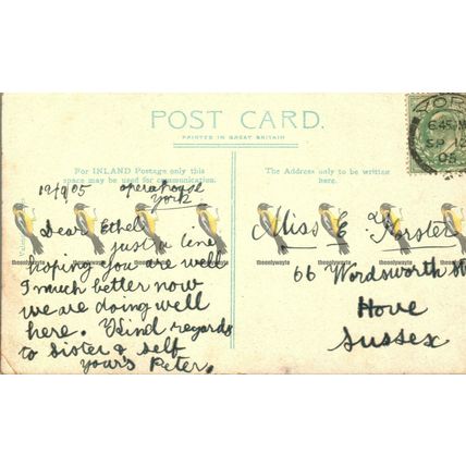 Walmgate Bar, York, Yorkshire, Valentine's Series Postcard, 1905