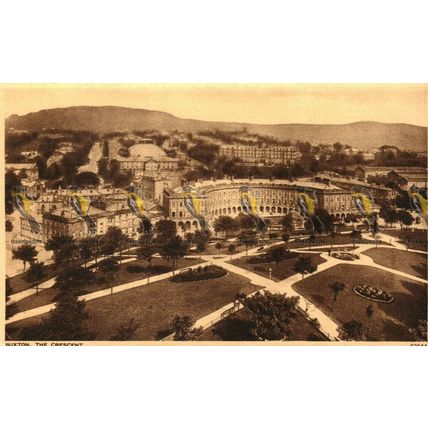 Buxton, The Crescent, Derbyshire, 62644 Photochrom Postcard