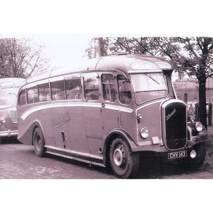 Black & White Photo of Horseshoe Coaches Ltd. of London N15 - CHV 143 ex. Grange