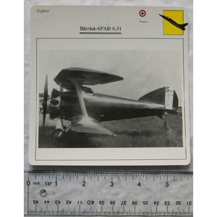 Bleriot-SPAD S.51 - France - Fighter - Collectors Club Card