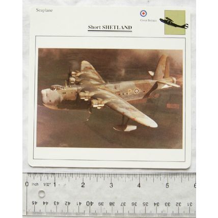 Short Shetland - GB - Seaplane - Collectors Club Card