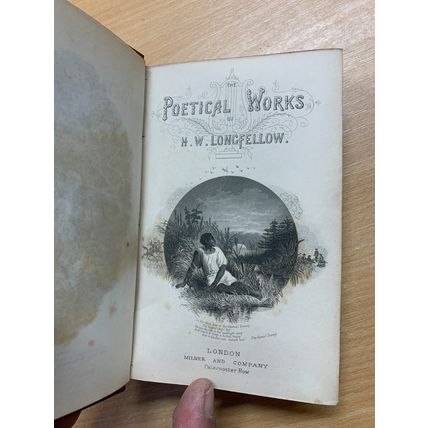c1870s THE POETICAL WORKS OF LONGFELLOW ILLUSTRATED ANTIQUE BOOK (P3)