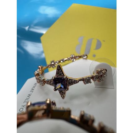 NIB Bomb Party Hoop Earrings RBP8650 Play It Back Purple Topaz CZ Rose Gold P