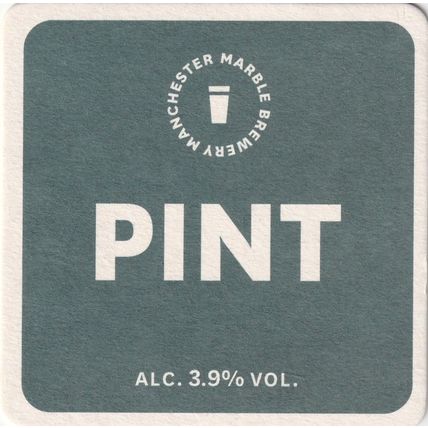 BEER MAT - MARBLE BEERS (MANCHESTER) - PINT - (Cat No 016) - (2016)
