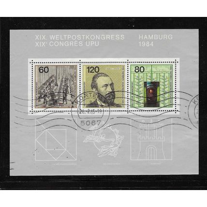 GERMANY 1984 UPU CONGRESS MINIATURE SHEET USED SG MS2005