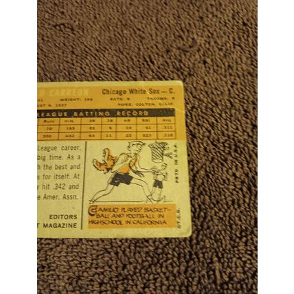 1960 Topps # 121 Camilo Carreon Chicago White Sox Catcher 3.0 VG Condition
