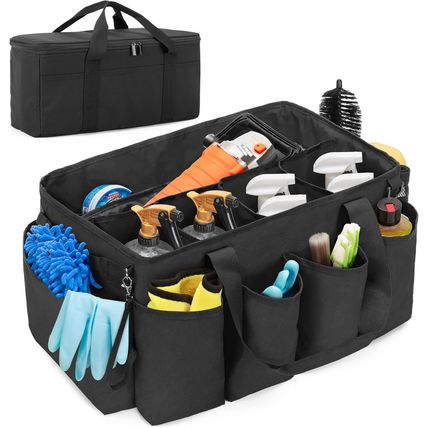 Detailing Bag with Polisher Carry Bag, Large Detail Bag Car Care Box for Auto De