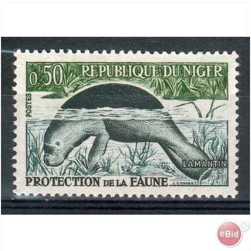 Niger 1959 - SG99 - 50c turquoise/green/black - African Dugong - MNH