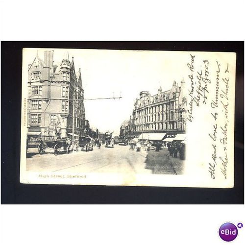 Yorkshire SHEFFIELD High Street Postcard by Valentine