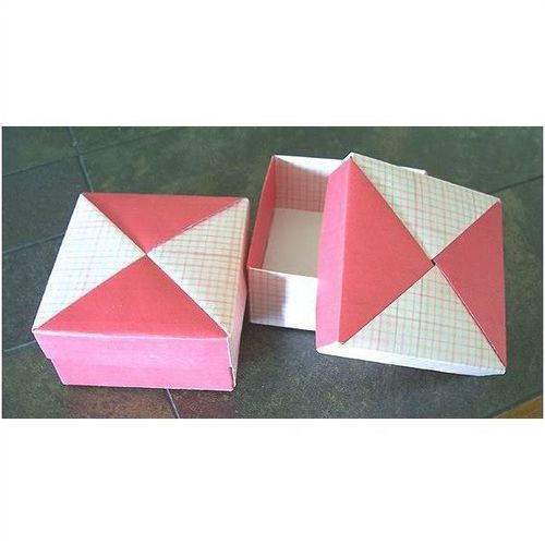 Origami gift boxes #028 set of 2 jewelry candy chocolate sewing festive storage