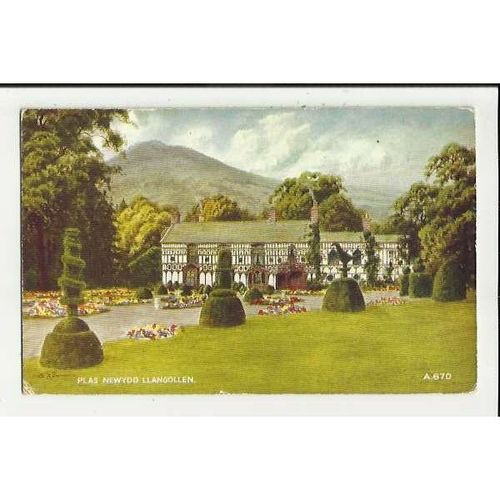 A670 Wales LLANGOLLEN Plas Newydd Valentine "Art Colour" Postcard