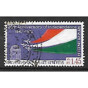 INDIA 1973 ANNIVERSARY INDEPENDENCE 1R.45 AIRCRAFT INDUSTRIES SG 674 F/ USED