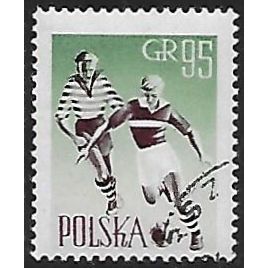 Mi 1088: 95 gr. green/violet-purple Sport Disciplines: Football