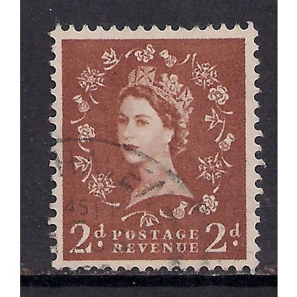 GB 1958 QE2 2d Brown Wilding wmk 179 SG 573 ( M622 )
