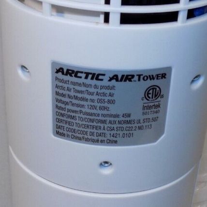 Arctic Air Tower Evaporative Air Cooling Tower Fan 38” 3 Speed Oscillating