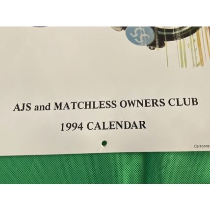 AJS and MATCHLESS OWNERS CLUB 1994 CALENDAR