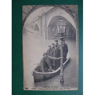 CP 1910 - Flood in Paris ( Le passeur , au pont de Tolbiac )