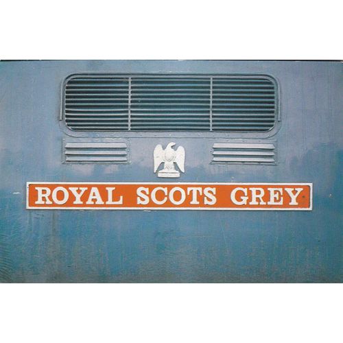 Colour Postcard - Royal Scots Grey Locomotive Nameplate