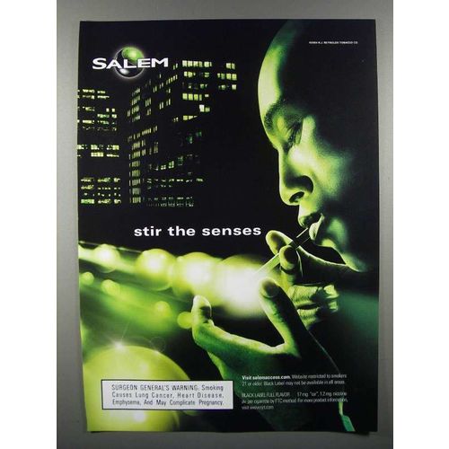 2004 Salem Cigarette Ad - Stir the Senses