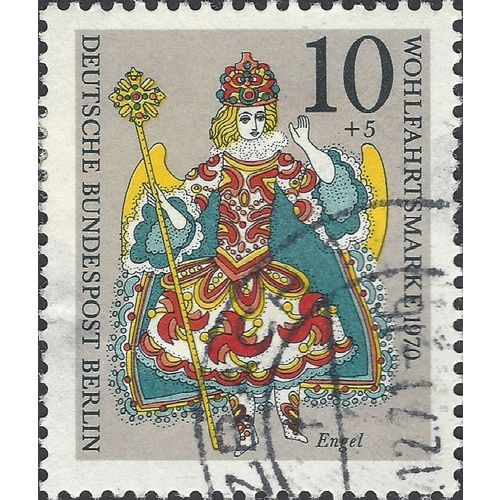 GERMANY, CHRISTMAS, Marionette, grey 1970, 10+5pf
